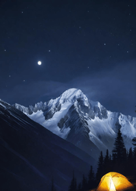 Mountain, Sea, and Moonlit Night 3b9324