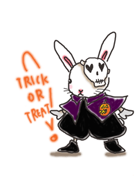Mischievous sweet rabbit Halloween