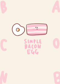 simple bacon fried egg beige.