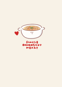 simple onion soup heart beige