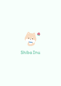 柴犬3 桃 [綠]