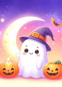 Cute ghosts and pumpkin lanterns! Vol.1
