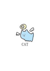 9CATwhite cat love cute Theme Angel