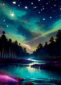 Beautiful starry night view#1046