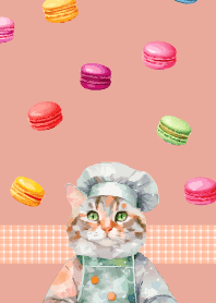 pink blue 猫のパティシエ