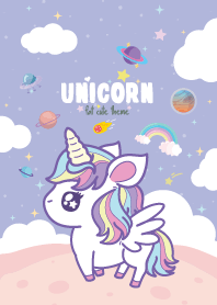 Unicorn Kawaii Galaxy Violet