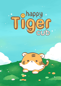 happy tiger cub