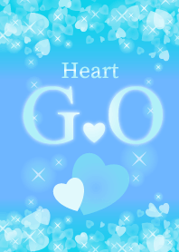 G&Oイニシャル運気UP!幸せのハート青ブルー