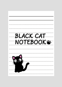 BLACK CAT NOTEBOOK-GREY
