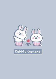 Rabbit cupcake.Apple.blue
