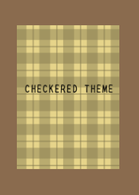 DUSTY YELLOW CHECKERED THEME/BROWN