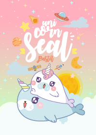 Seal Unicorn Galaxy Love Peach Pastel