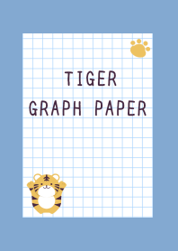 TIGER GRAPH PAPER/DUSTY BLUE