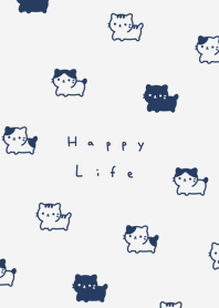 .小貓咪. gray navy