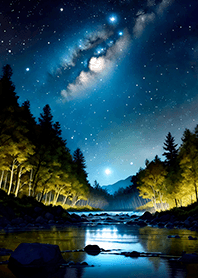 Beautiful starry night view#1535