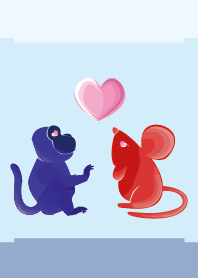 ekst 藍(猴) 愛 紅(鼠)