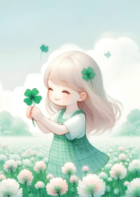 Cute Girl and a Clover V.62