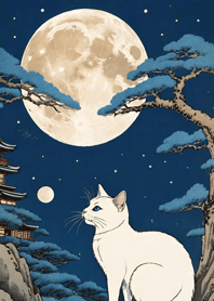 Cat under the Moon 3b85BD