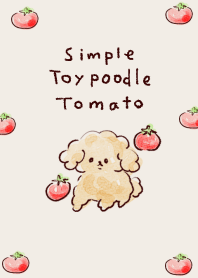 simple toy poodle tomato beige.