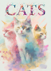 Three cute cats
