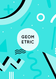 Geometric Flat Turquoise