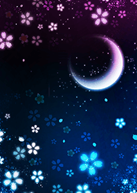 Fantasy night cherry blossoms