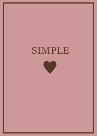 SIMPLE HEART =pinkbeige chocobrown=