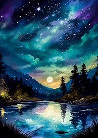 綺麗な星空の夜景着せかえ#261