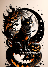 halloween cat 7362D6