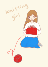 Knitting & girl