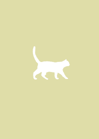 シンプルなネコ（街角の白猫）