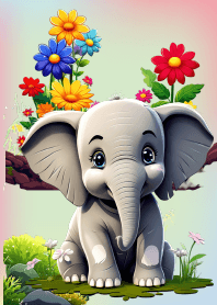 Elephant cartoon theme