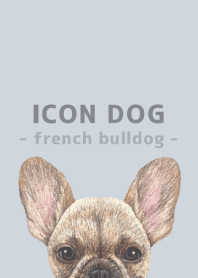 ICON DOG - french bulldog - PASTEL BL/05