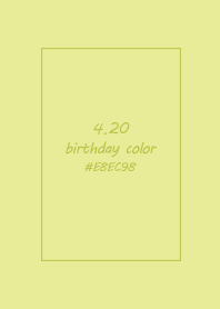 birthday color - April 20