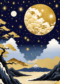 Bright Moon and Dawn 8E3215