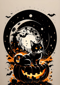 浮世絵万聖節猫 6E2b7C