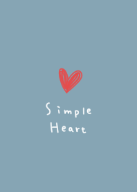 Blue beige. Handwritten simple heart.