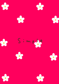 Cute magenta pink and white flowers.