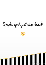 Simple girly stripe heart