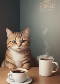 Cat and coffee