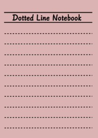 Dotted Line Color Notebookj/DUSTY PINK