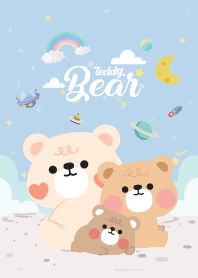 Teddy Bear Love Galaxy Blue