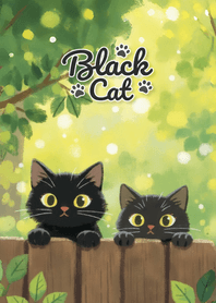 Cute lucky black cat theme 05