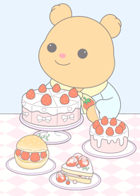 Longan Bear Cafe loves cake
