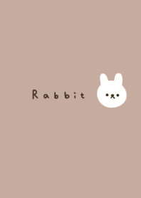 ワンポイントなうさぎ。ベージュ。