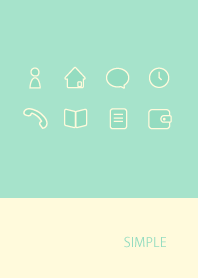 Adult Simple / Green Cream Yellow g