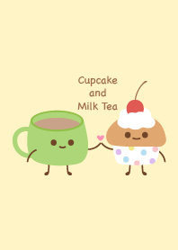 Cupcake and Milk Tea