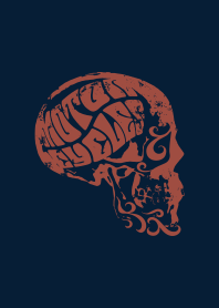 バイク / アメリカンスカル［NavyxOrange］