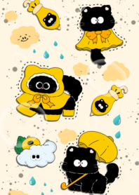 Black cat in the rainy season3