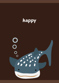 happy whale shark on brown JP